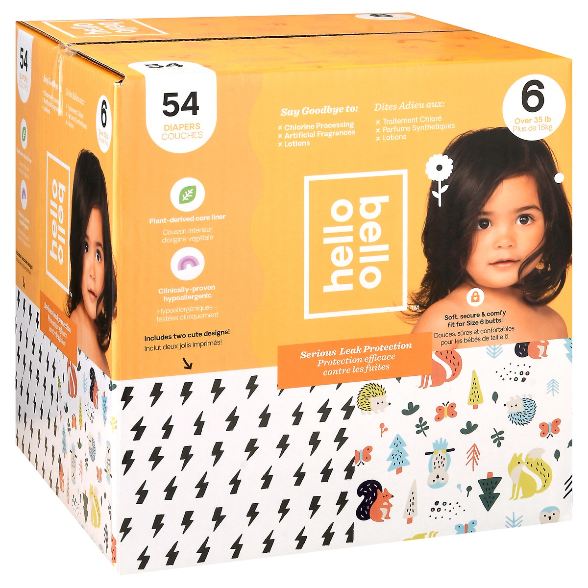 slide 2 of 9, Hello Bello 6 (Over 35 lb) Diapers 54 ea, 54 ct