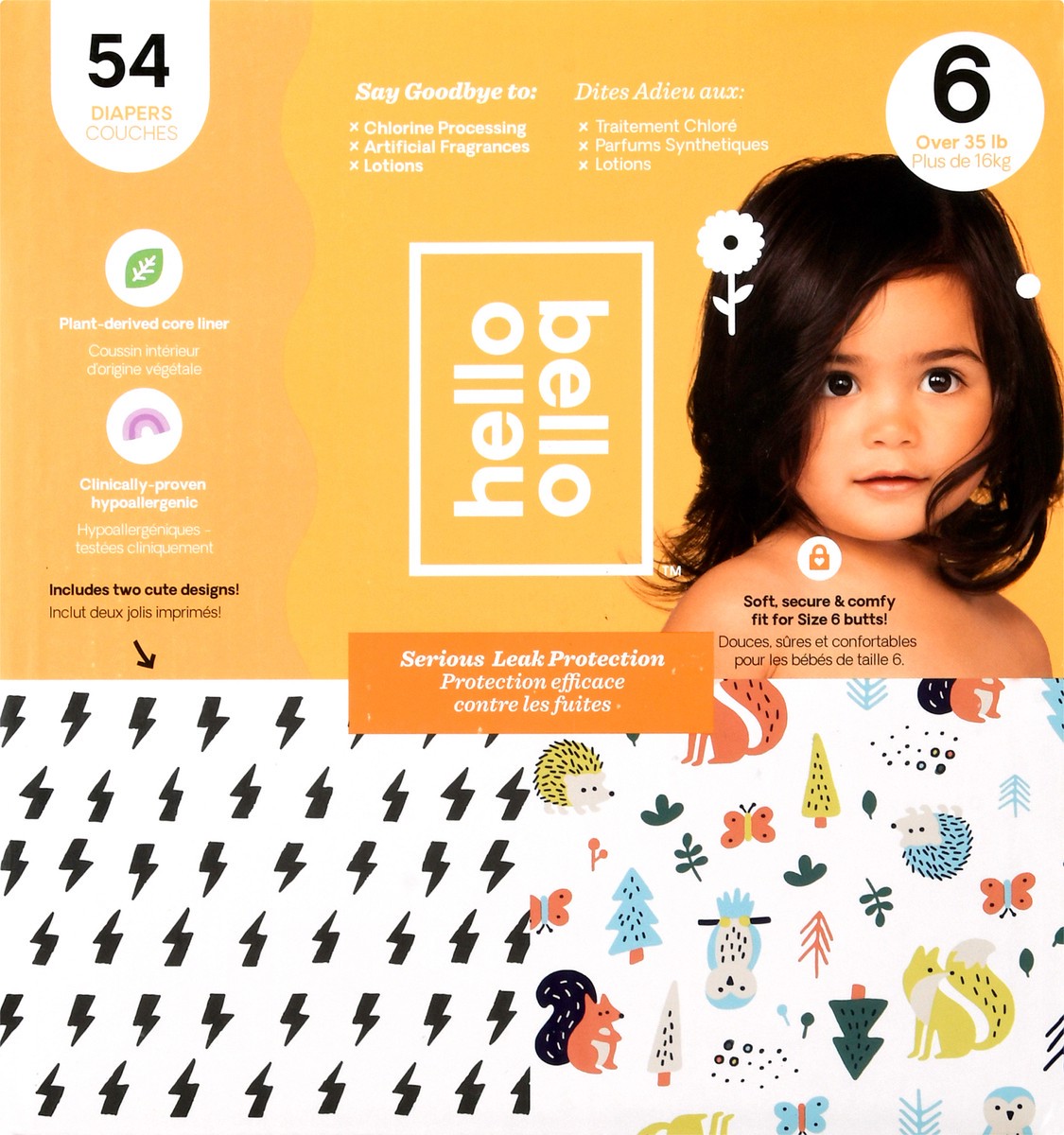 slide 6 of 9, Hello Bello 6 (Over 35 lb) Diapers 54 ea, 54 ct