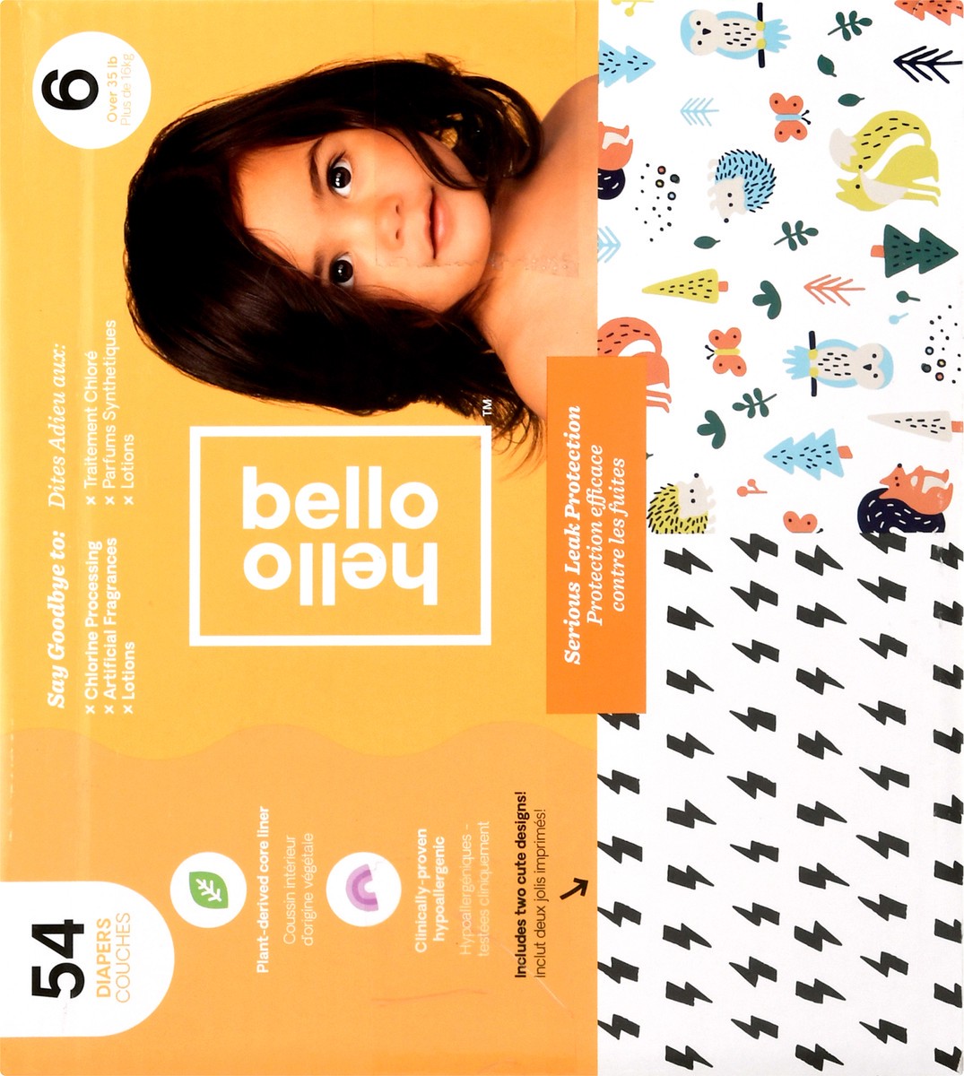 slide 8 of 9, Hello Bello 6 (Over 35 lb) Diapers 54 ea, 54 ct