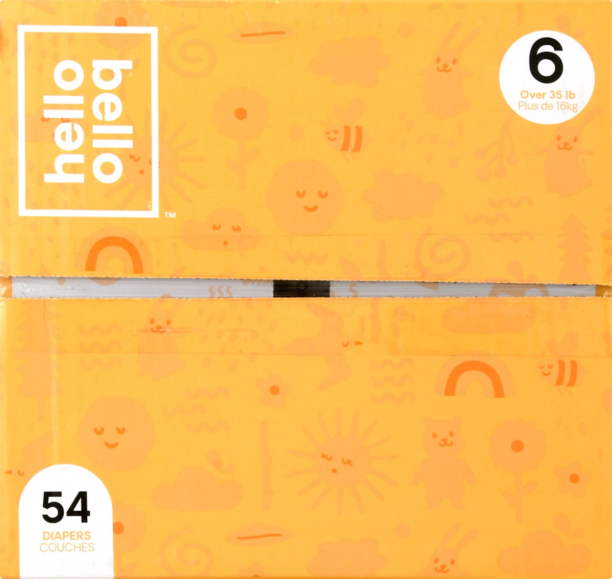 slide 9 of 9, Hello Bello 6 (Over 35 lb) Diapers 54 ea, 54 ct