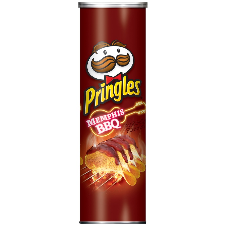 slide 1 of 1, Pringles Memphis BBQ Potato Crisps, 5.96 oz, 5.92 oz