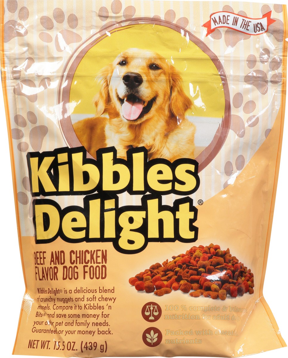 slide 10 of 11, Kibbles Delight Beef and Chicken Flavor Dog Food 15.5 oz, 15.5 oz