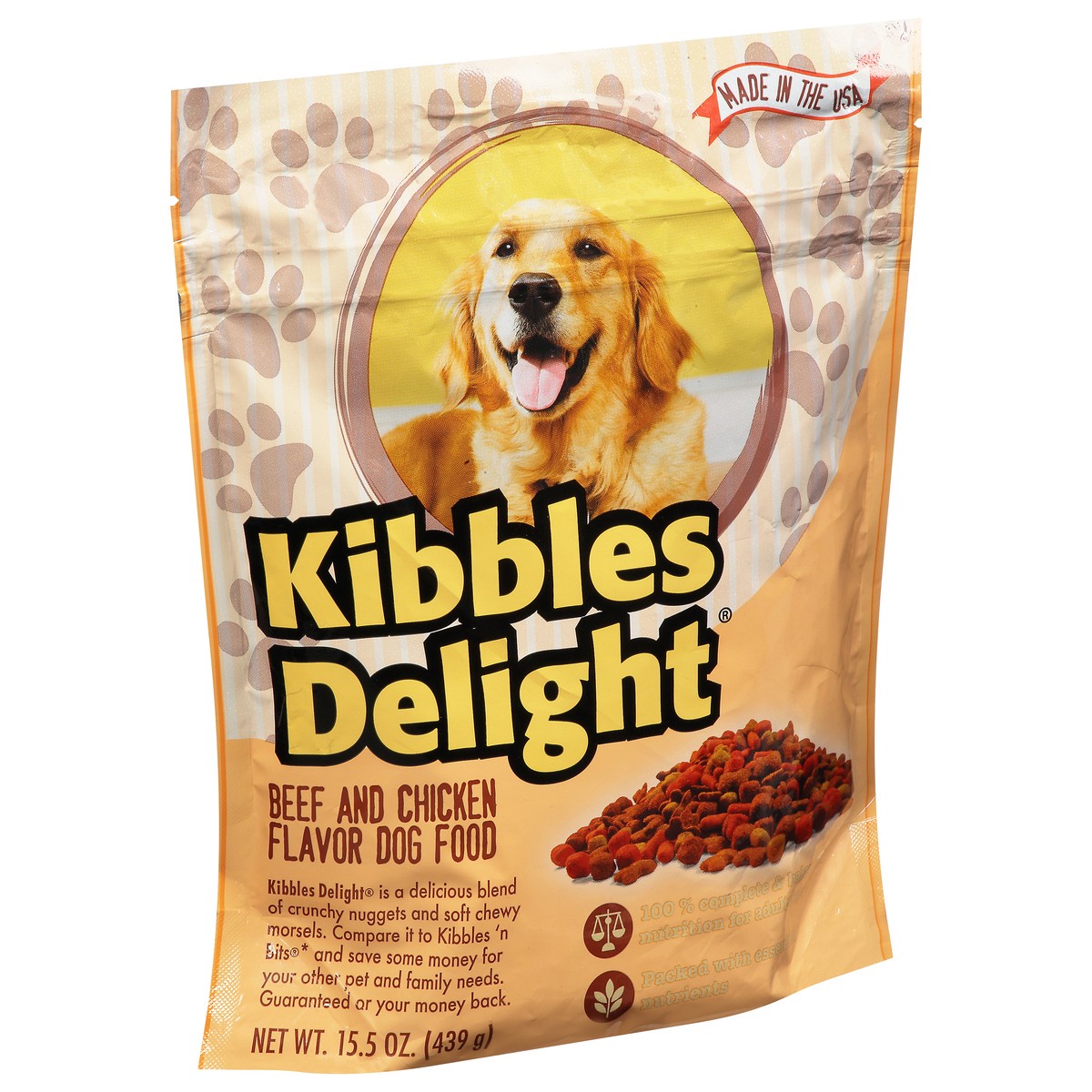 slide 5 of 11, Kibbles Delight Beef and Chicken Flavor Dog Food 15.5 oz, 15.5 oz