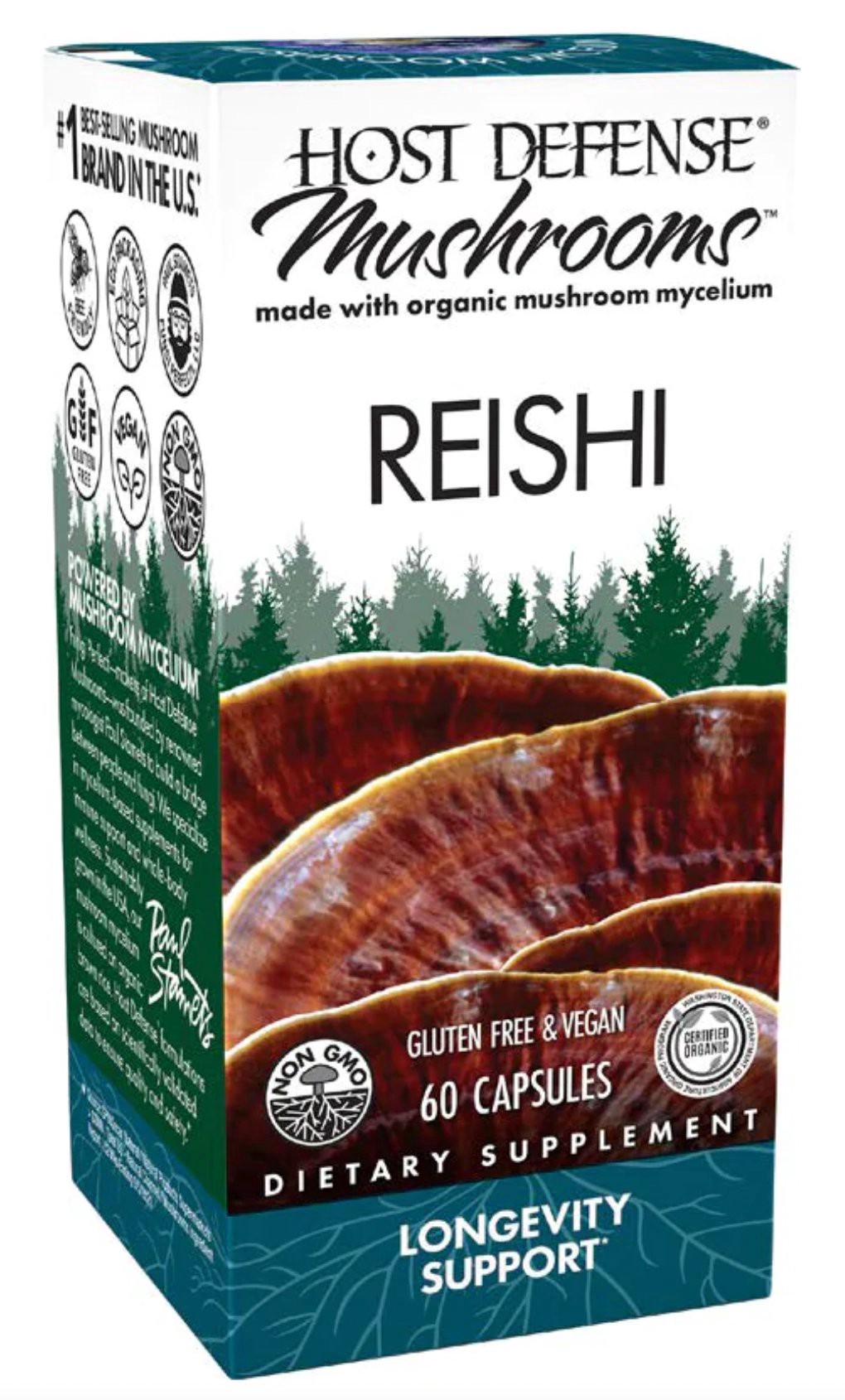 slide 1 of 1, Fungi Perfect Mushroom - Reishi, 60 ct
