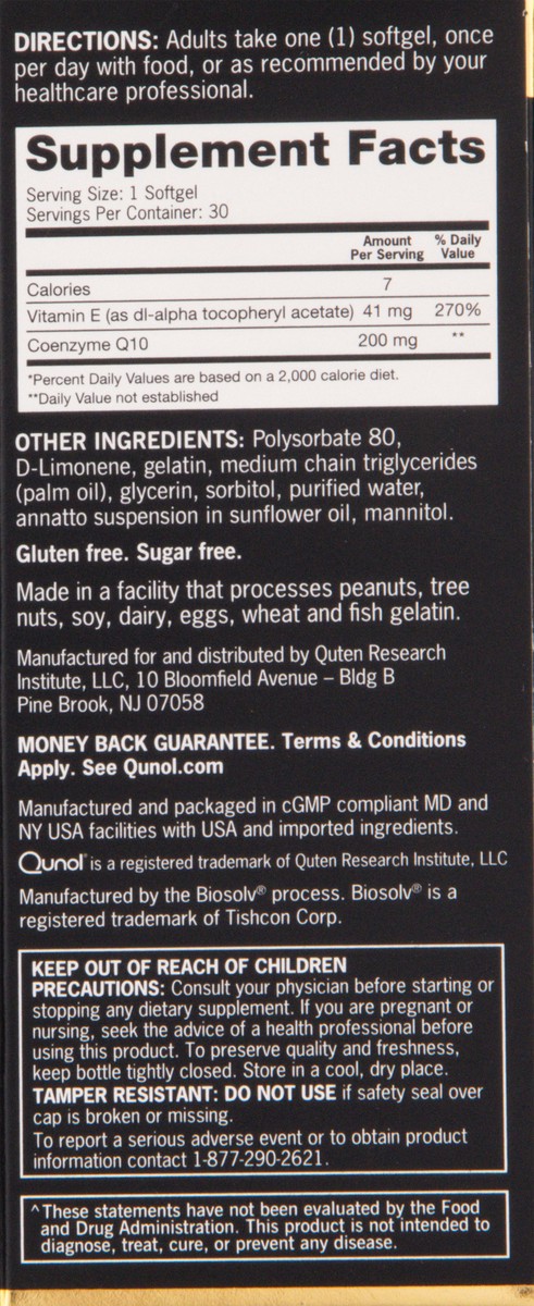 slide 7 of 13, Qunol Extra Strength 200 mg Ultra CoQ 10 30 softgels, 30 ct
