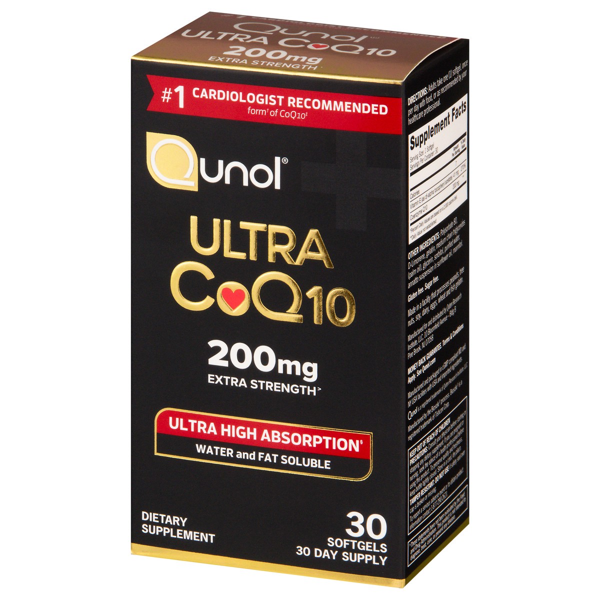slide 8 of 13, Qunol Extra Strength 200 mg Ultra CoQ 10 30 softgels, 30 ct