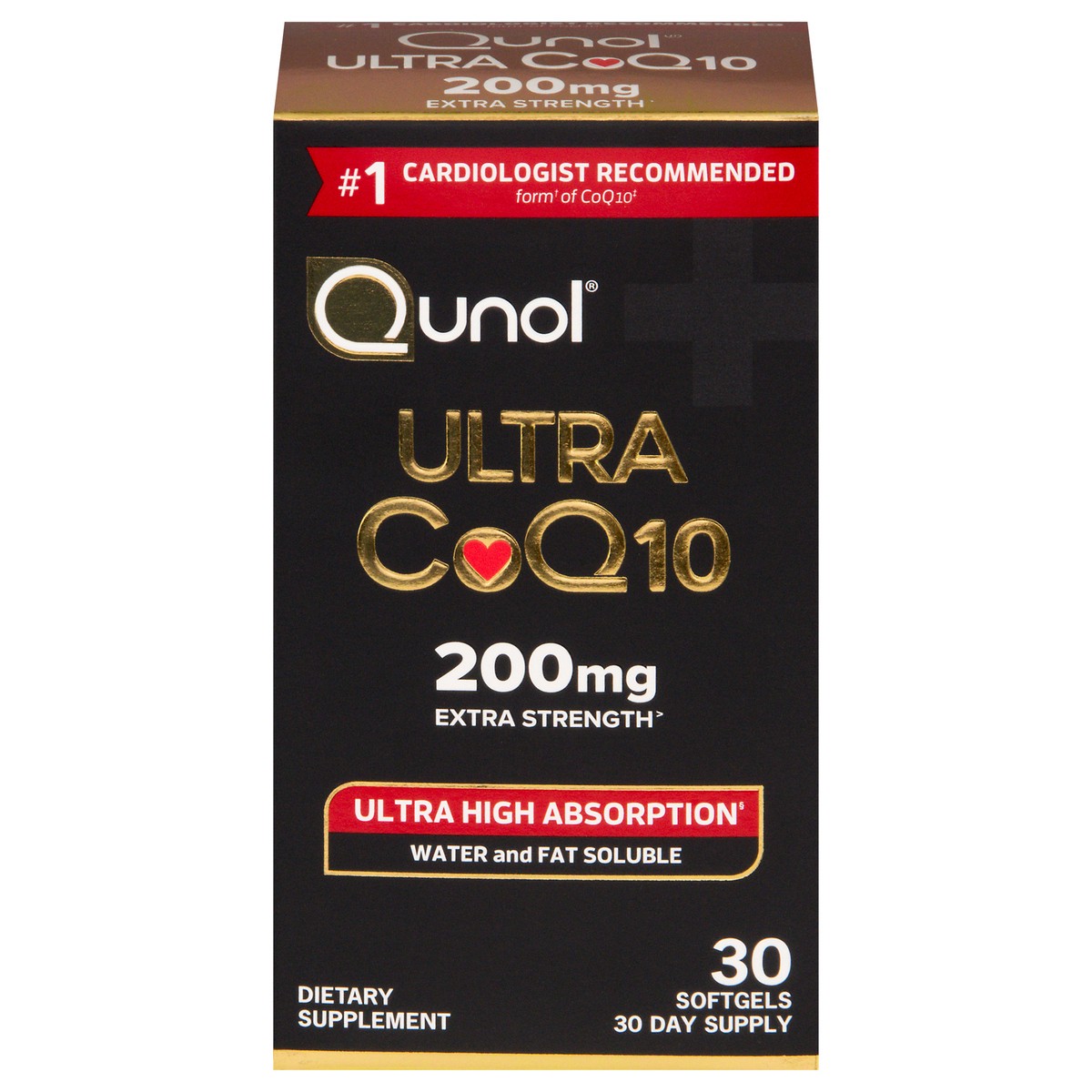 slide 1 of 13, Qunol Extra Strength 200 mg Ultra CoQ 10 30 softgels, 30 ct