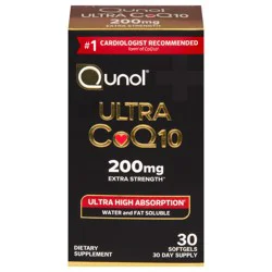 Qunol Extra Strength 200 mg Ultra CoQ10 - 30 softgels