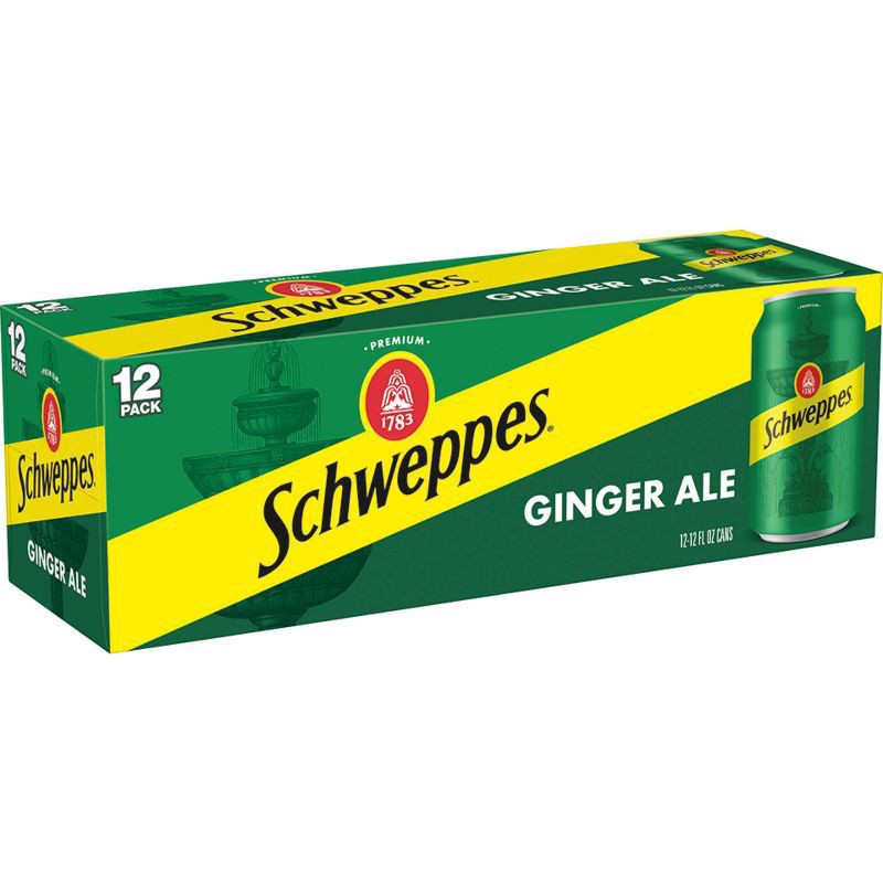 slide 2 of 6, Schweppes Ginger Ale Soda, 12 fl oz cans, 12 pack, 12 ct