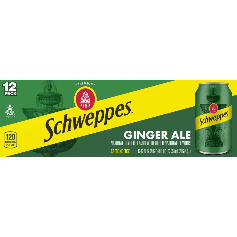 slide 4 of 6, Schweppes Ginger Ale Soda, 12 fl oz cans, 12 ct, 12 ct