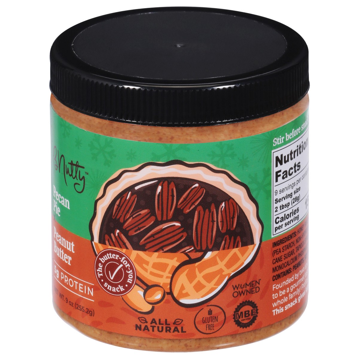slide 2 of 9, BNutty Pecan Pie Peanut Butter 9 oz, 9 oz