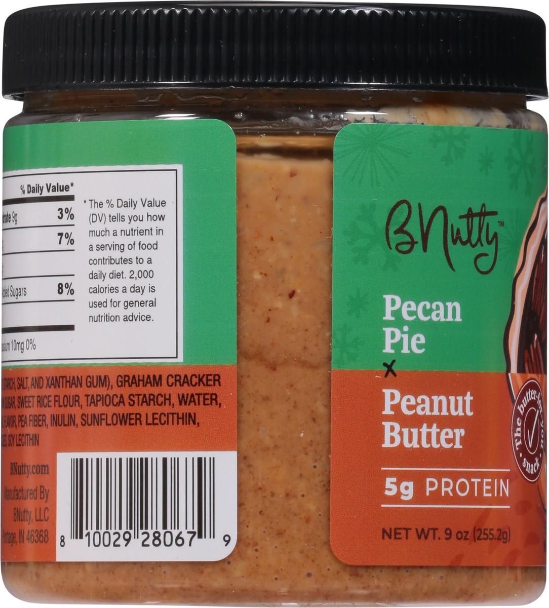 slide 9 of 9, BNutty Pecan Pie Peanut Butter 9 oz, 9 oz