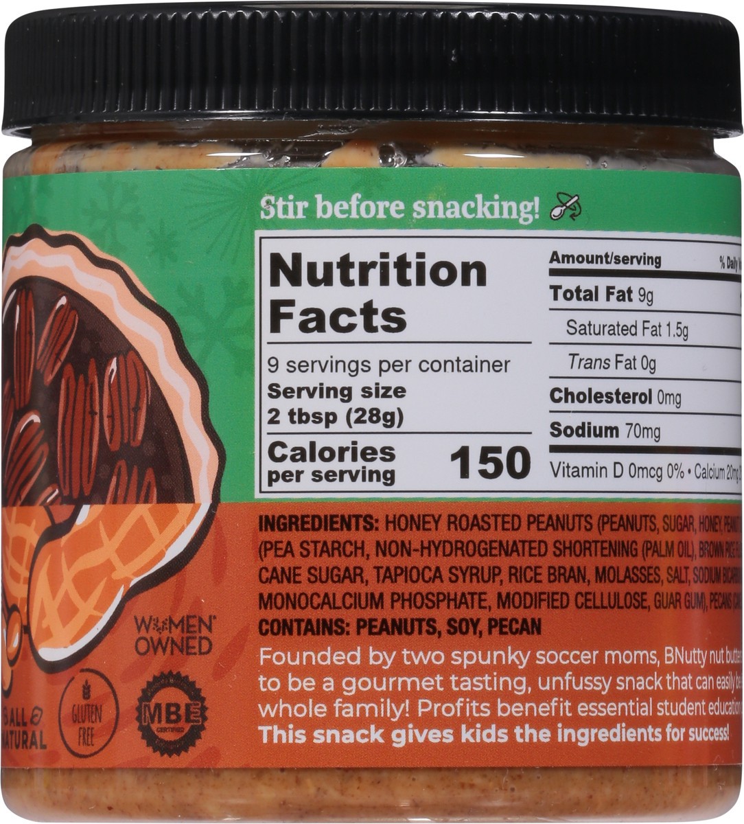 slide 3 of 9, BNutty Pecan Pie Peanut Butter 9 oz, 9 oz