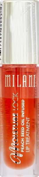 slide 1 of 1, Milani Moisture Lock Oil Lip Treatment, Peach Mango, 1 ct
