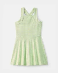 Carters Girls Gingham Active Dress - Green Green 5
