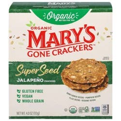 Mary's Gone Crackers Organic Super Seed Jalapeno Crackers