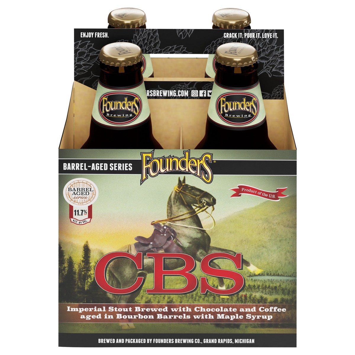 slide 1 of 8, Founders Brewing Co. CBS, 4 Pack, 12 fl oz Bottles, 11.7% ABV, 4 ct; 12 fl oz
