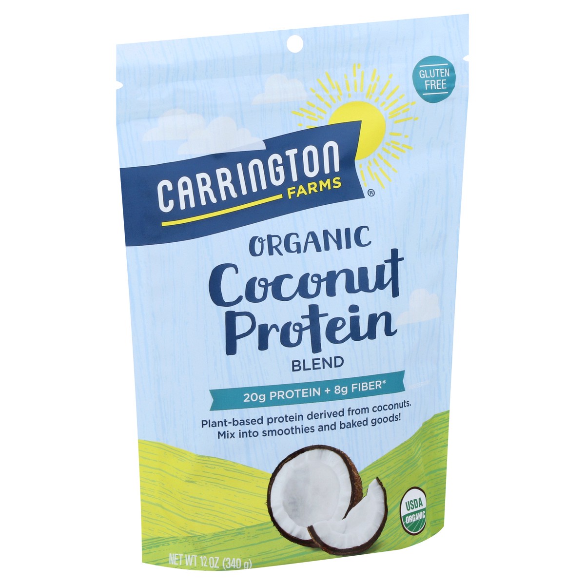 slide 4 of 9, Carrington Farms Organic Coconut Protein Blend 12 oz, 12 oz