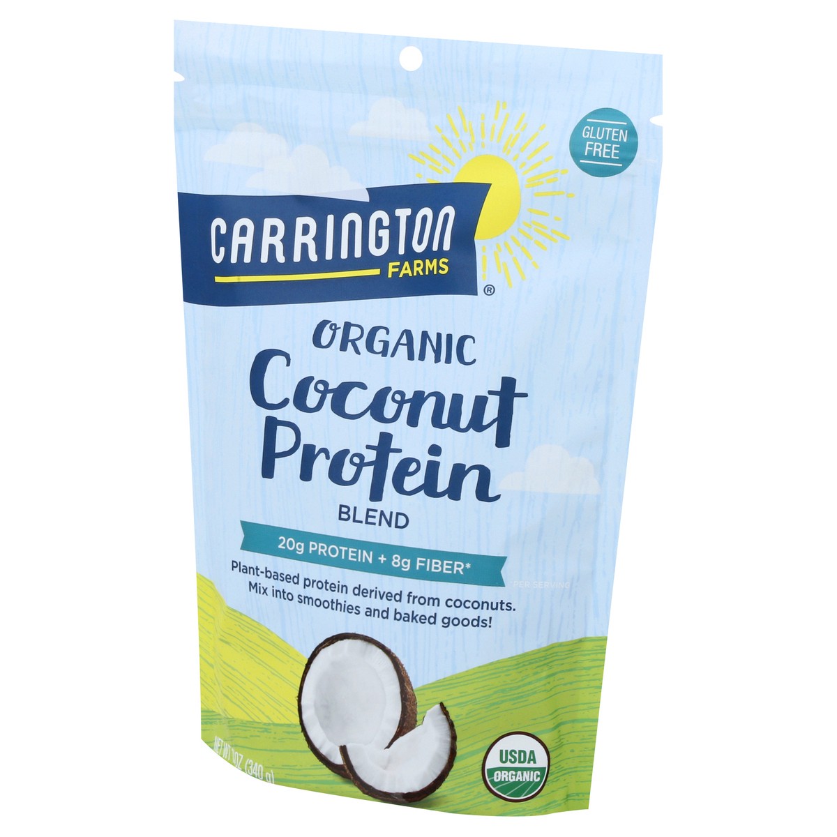 slide 7 of 9, Carrington Farms Organic Coconut Protein Blend 12 oz, 12 oz