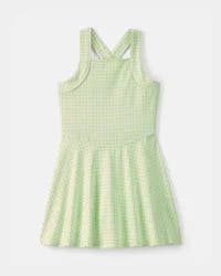 Carters Girls Gingham Active Dress - Green Green 7