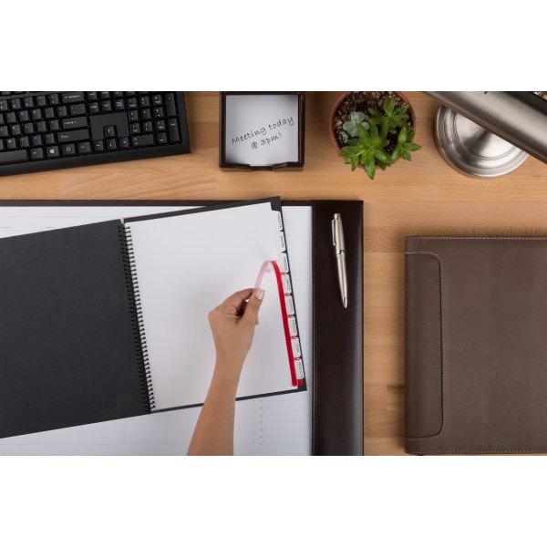 slide 2 of 10, Avery Print & Apply Clear Label Dividers With Index Maker Easy Apply Printable Label Strip And White Tabs, 8-Tab, Box Of 5 Sets, 5 ct