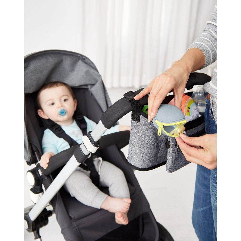 slide 10 of 11, Skip Hop SKIP*HOP Grab & Go Silicone Pacifier Holder - Grey, 1 ct