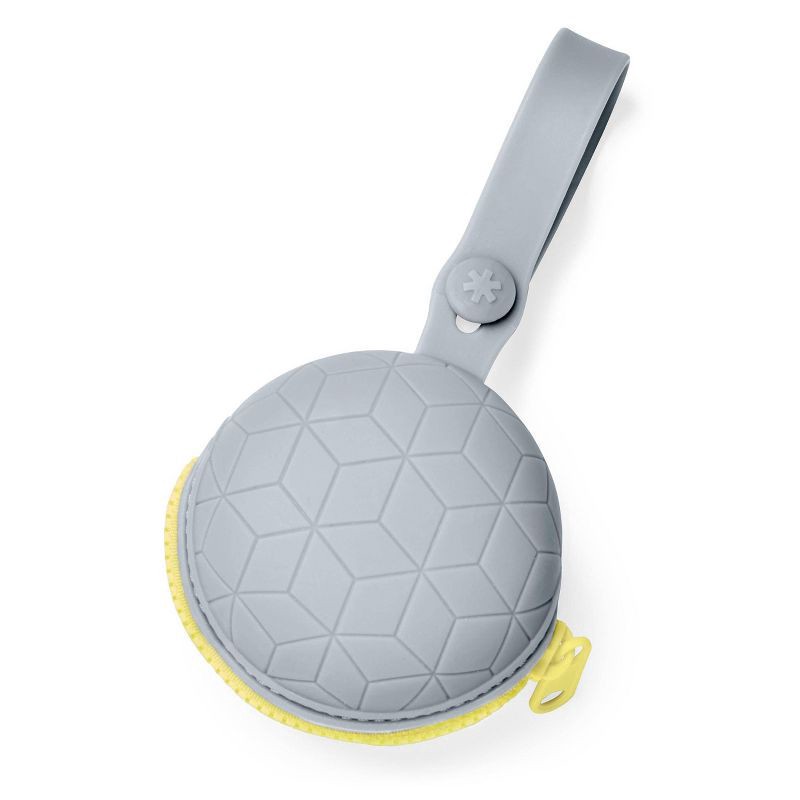 slide 4 of 11, Skip Hop SKIP*HOP Grab & Go Silicone Pacifier Holder - Grey, 1 ct