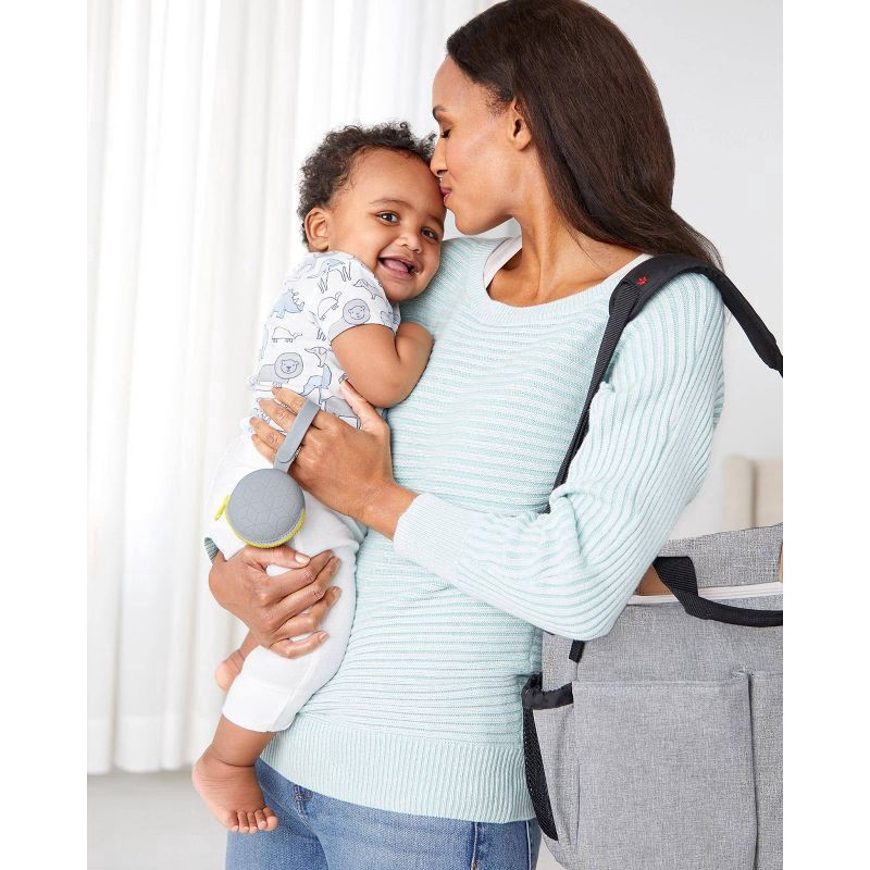 slide 2 of 11, Skip Hop SKIP*HOP Grab & Go Silicone Pacifier Holder - Grey, 1 ct