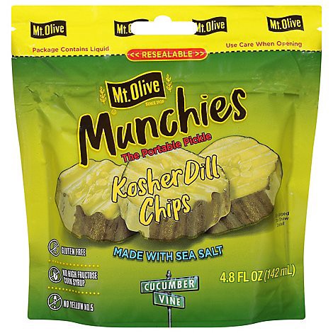 slide 1 of 1, Mt Olive Kosher Dill Chips - 4.8 Fl. Oz., 4.8 fl oz