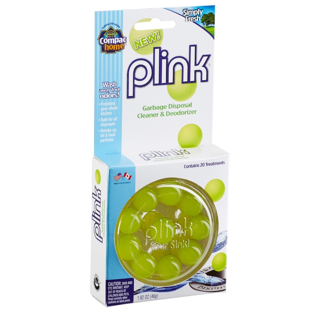 slide 1 of 1, Plink Garbage Simply Fresh Scent Disposal Freshener Green, 1.62 oz