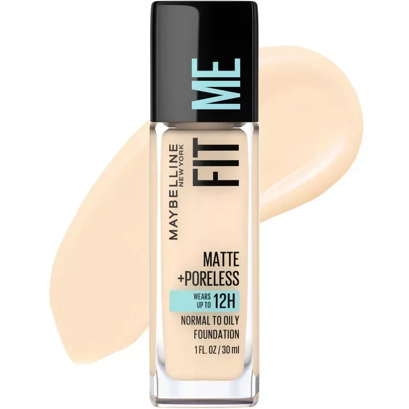 slide 1 of 9, Maybelline Fit Me Matte + Poreless Oil Free Liquid Foundation - 1 fl oz - 110 Porcelain - 1 fl oz, 1 fl oz