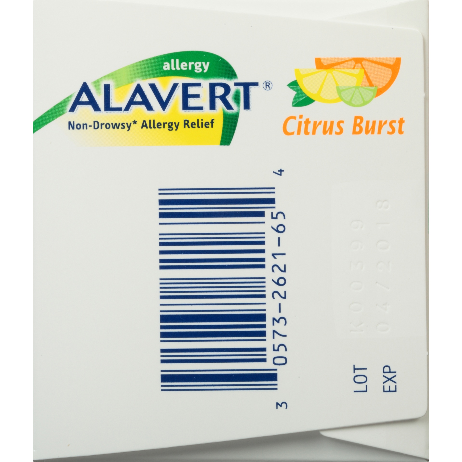 slide 4 of 6, Alavert Non-Drowsy 24-Hour Allergy Relief Orally Disintegrating Tablets in Citrus Burst Flavor, 60 ct