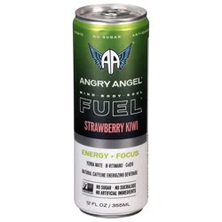 Angry Angel Strawberry Kiwi Mind Body Soul Fuel 12 fl oz