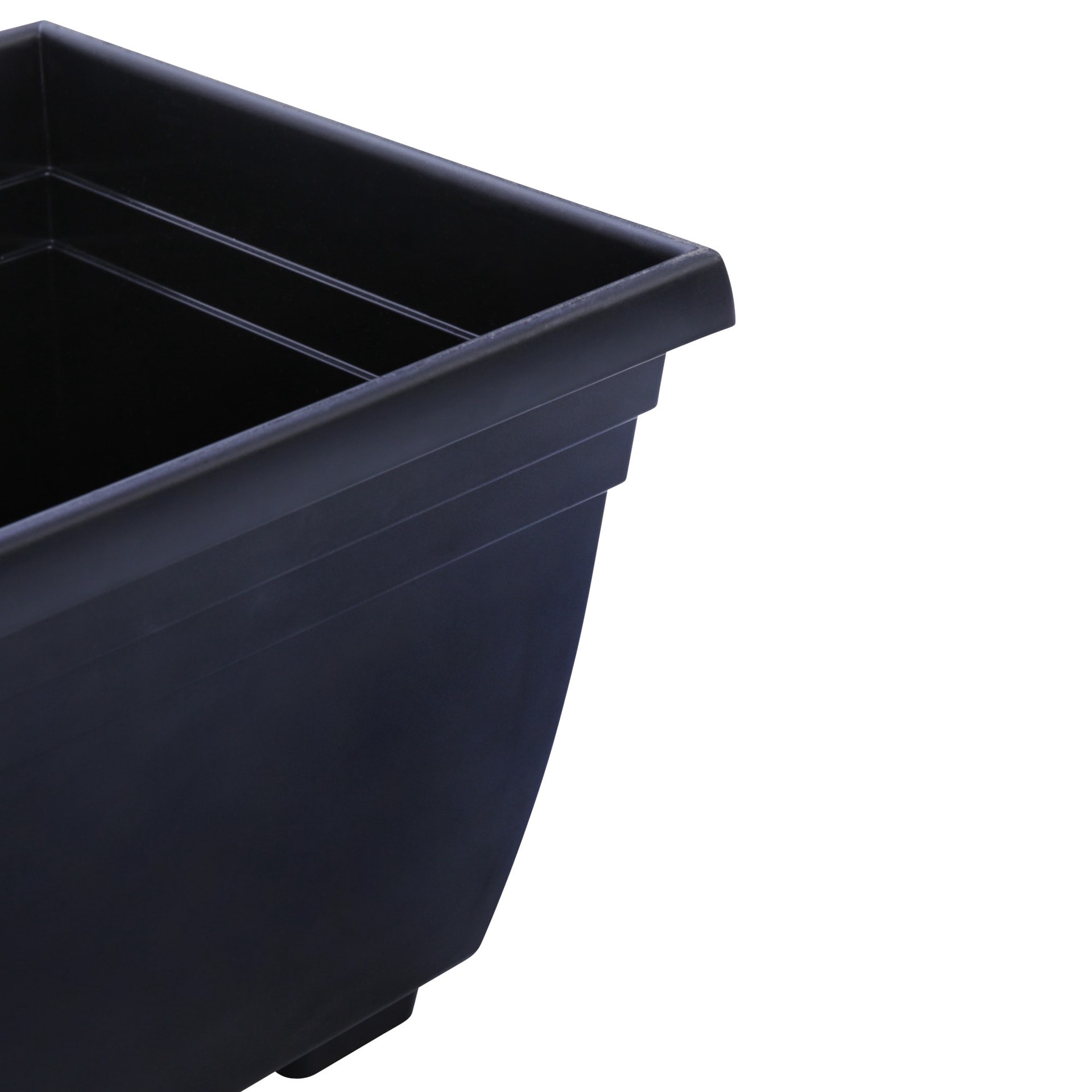 slide 3 of 6, Garden Treasures 17.75-in W x 14-in H Black Plastic Traditional Indoor/Outdoor Planter, 1 ct