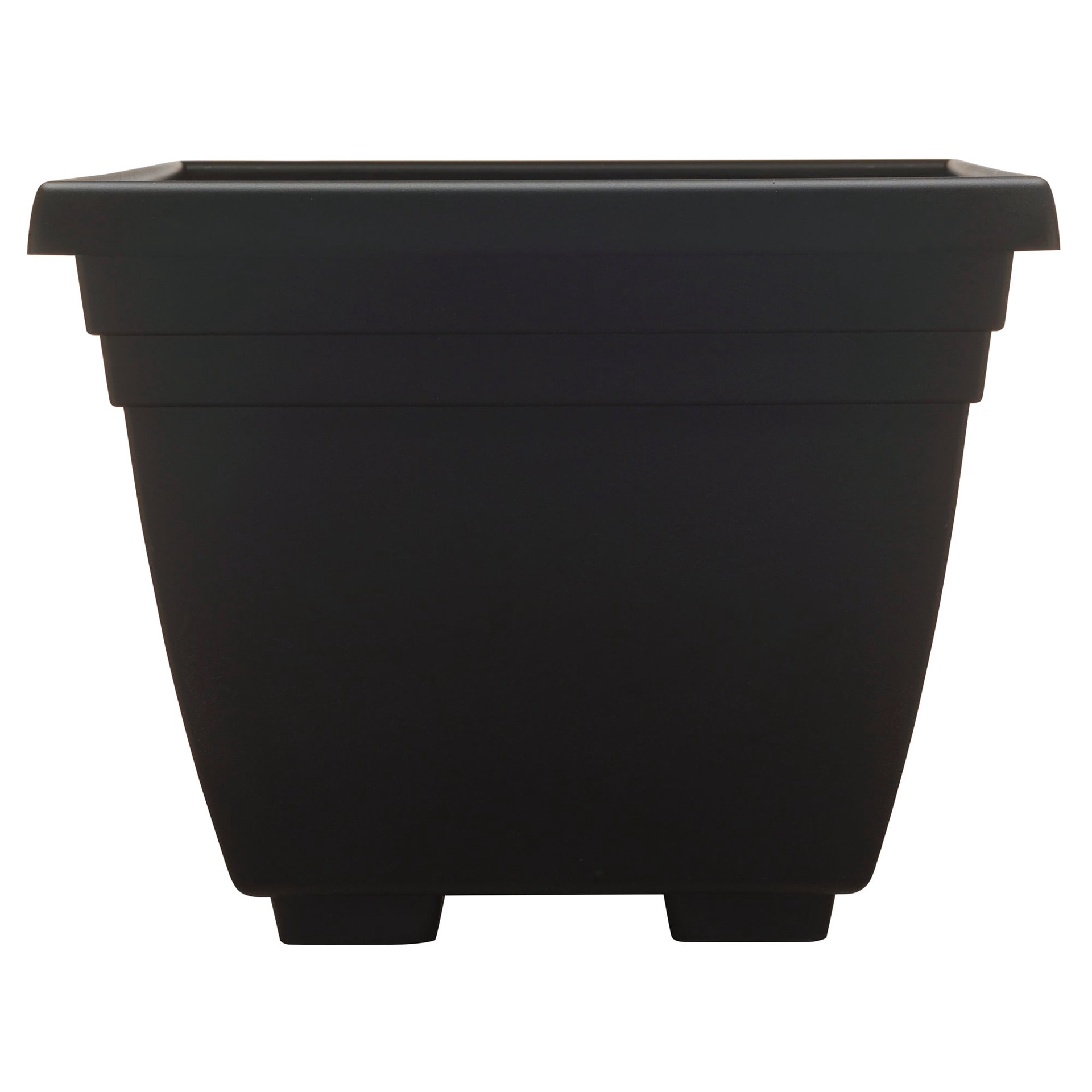 slide 1 of 6, Garden Treasures 17.75-in W x 14-in H Black Plastic Traditional Indoor/Outdoor Planter, 1 ct