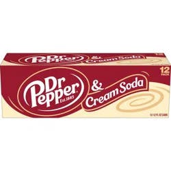 Dr Pepper and Cream Soda, 12 fl oz cans, 12 pack