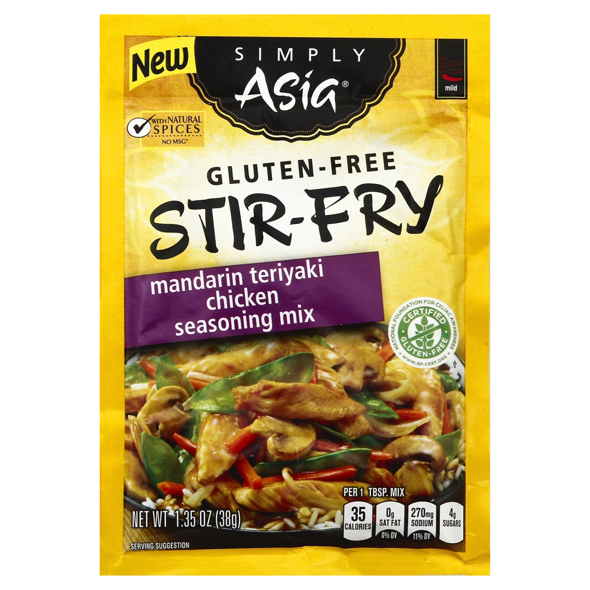 slide 1 of 6, Simply Asia Mandarin Teriyaki Chicken Seasoning Mix, 1.35 oz