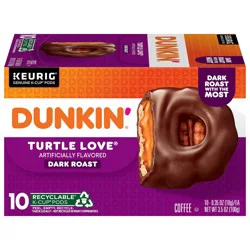 Dunkin'' Dunkin’ Turtle Love Coffee, Dark Roast, Keurig K-Cup Pods, 10 Count Box