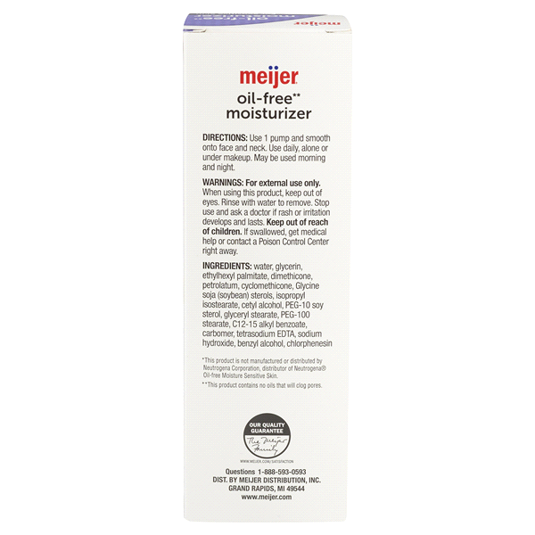 slide 4 of 5, Meijer Oil-Free Moisturizer for Sensitive Skin, 4 oz