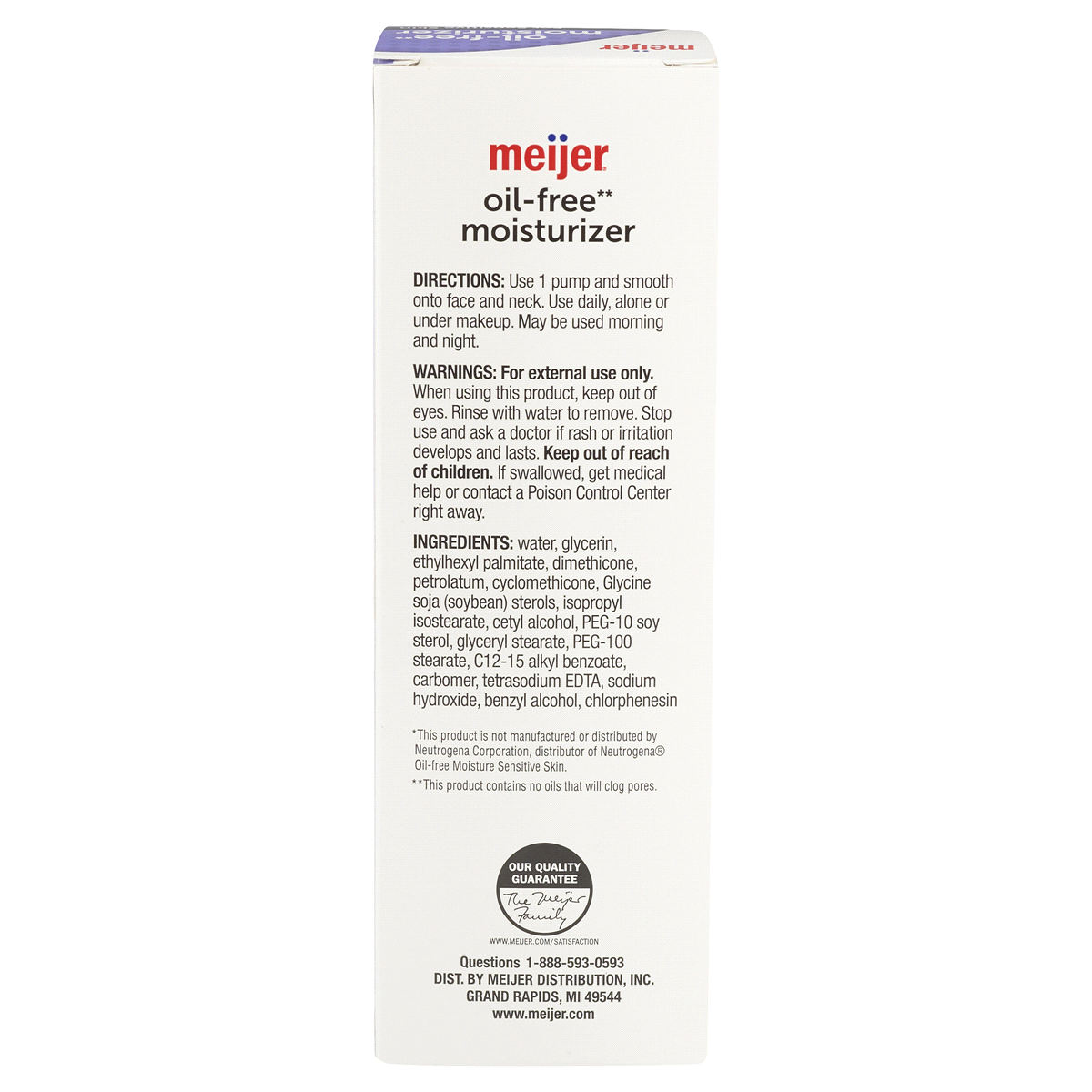 slide 5 of 5, Meijer Oil-Free Moisturizer for Sensitive Skin, 4 oz
