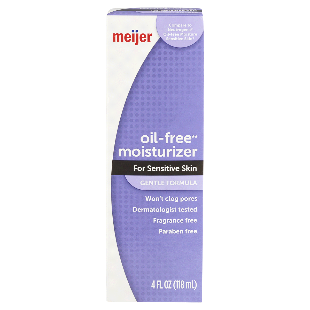 slide 1 of 5, Meijer Oil-Free Moisturizer for Sensitive Skin, 4 oz