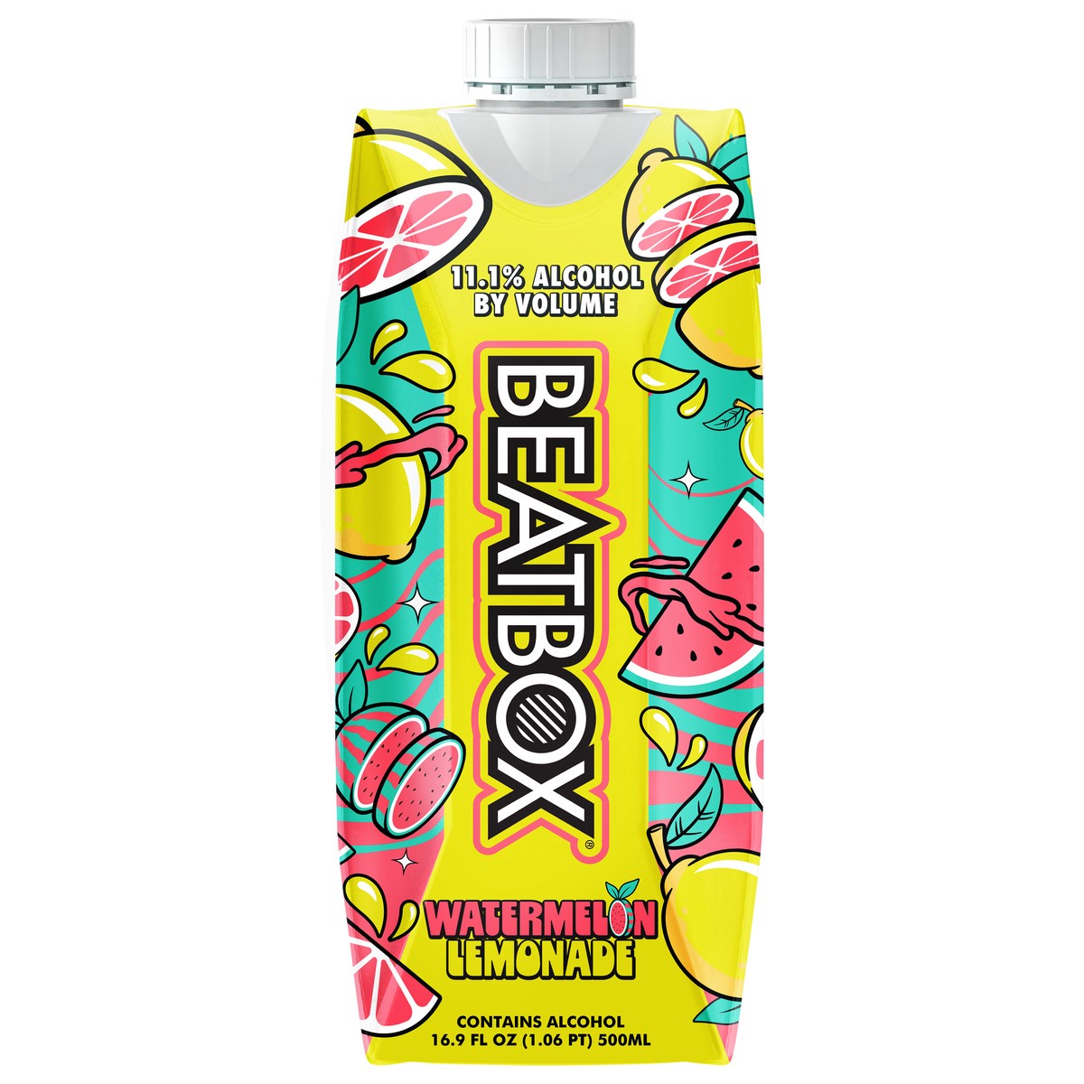slide 1 of 8, BeatBox Watermelon Lemonade 500ml, 16.9 fl oz