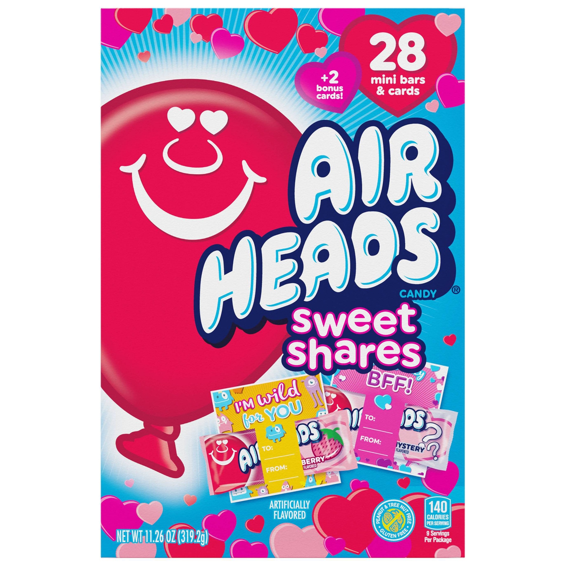 slide 1 of 1, Airheads Mini Valentines Box Cards, 11.25 oz