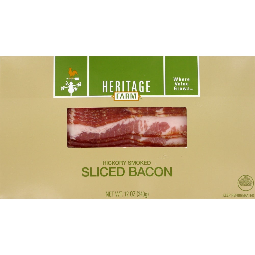 slide 1 of 1, Heritage Farms Bacon, 12 oz