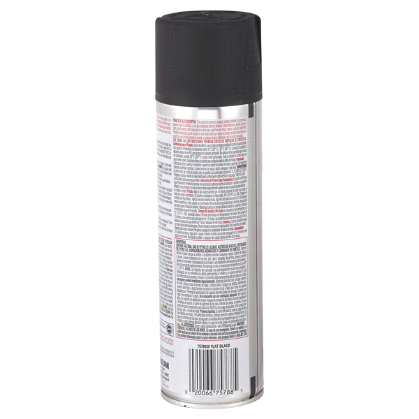 slide 6 of 9, Rust-Oleum Professional Enamel Spray Paint - 7578838, Flat Black, 15 oz