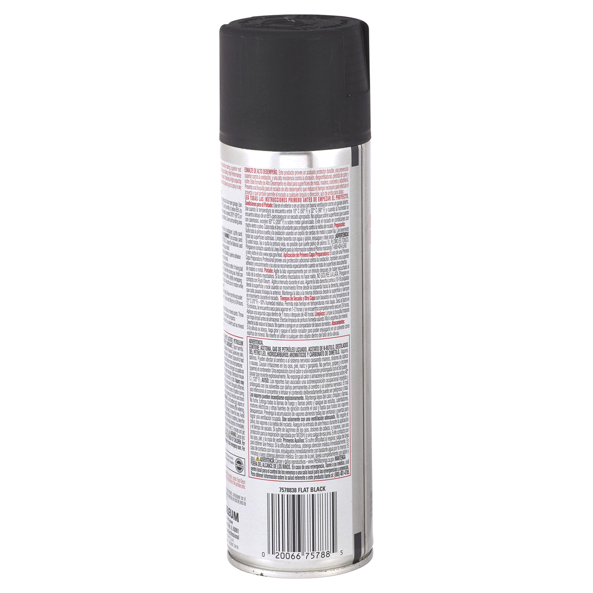 slide 3 of 9, Rust-Oleum Professional Enamel Spray Paint - 7578838, Flat Black, 15 oz