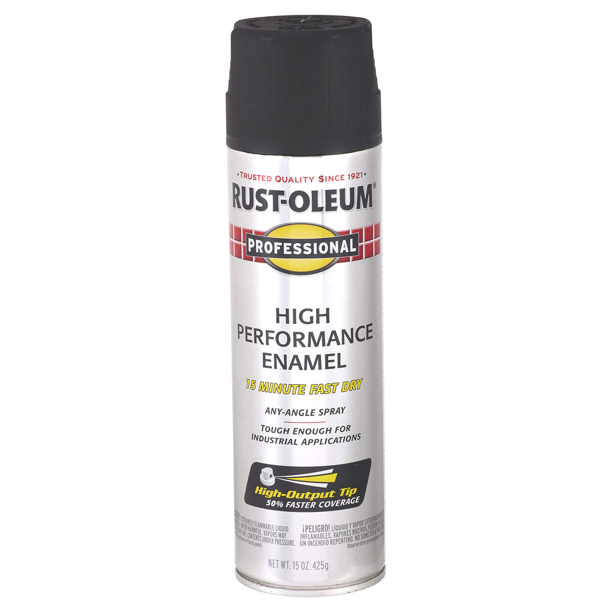 slide 1 of 1, Rust-Oleum Professional Enamel Spray Paint - 7578838, Flat Black, 15 oz