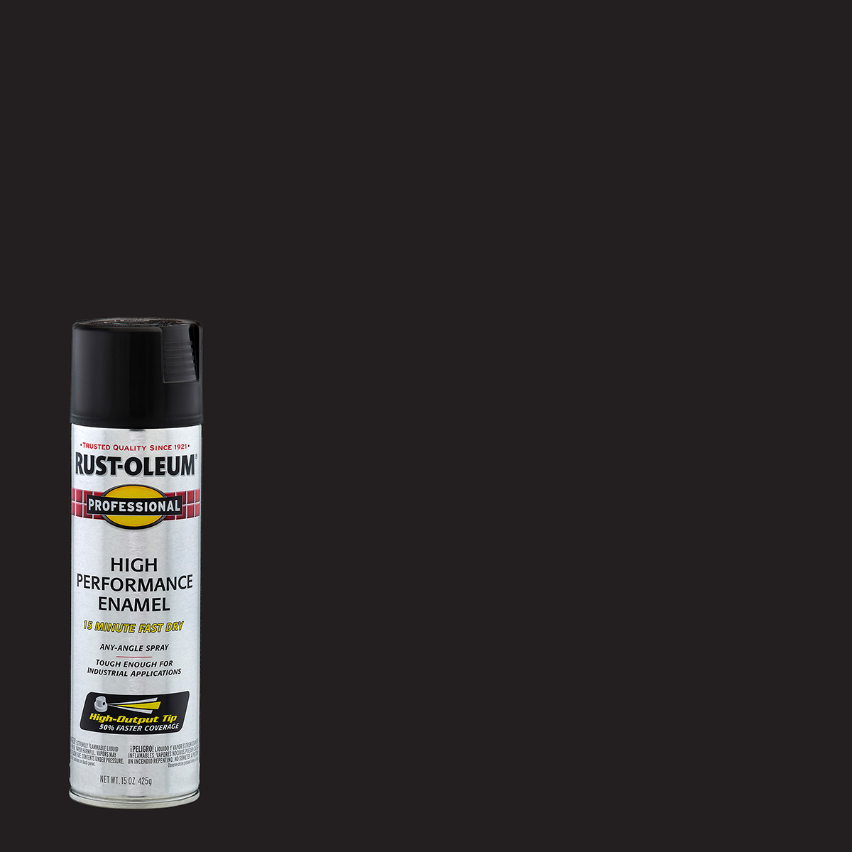 slide 1 of 9, Rust-Oleum Professional Enamel Spray Paint - 7578838, Flat Black, 15 oz