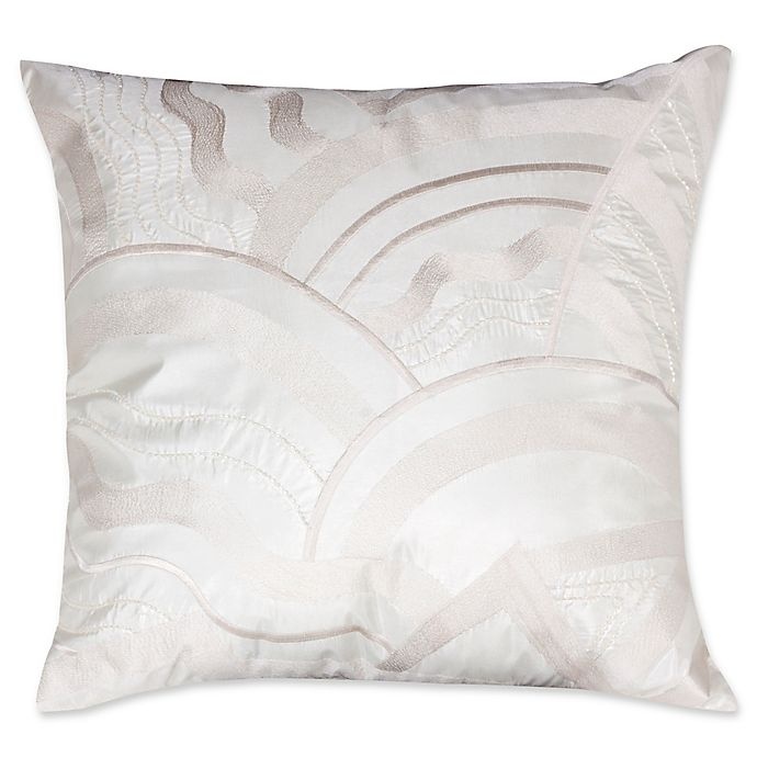 slide 1 of 2, Mayfair 2-Toned Beaded Square Throw Pillow - Ivory, 1 ct