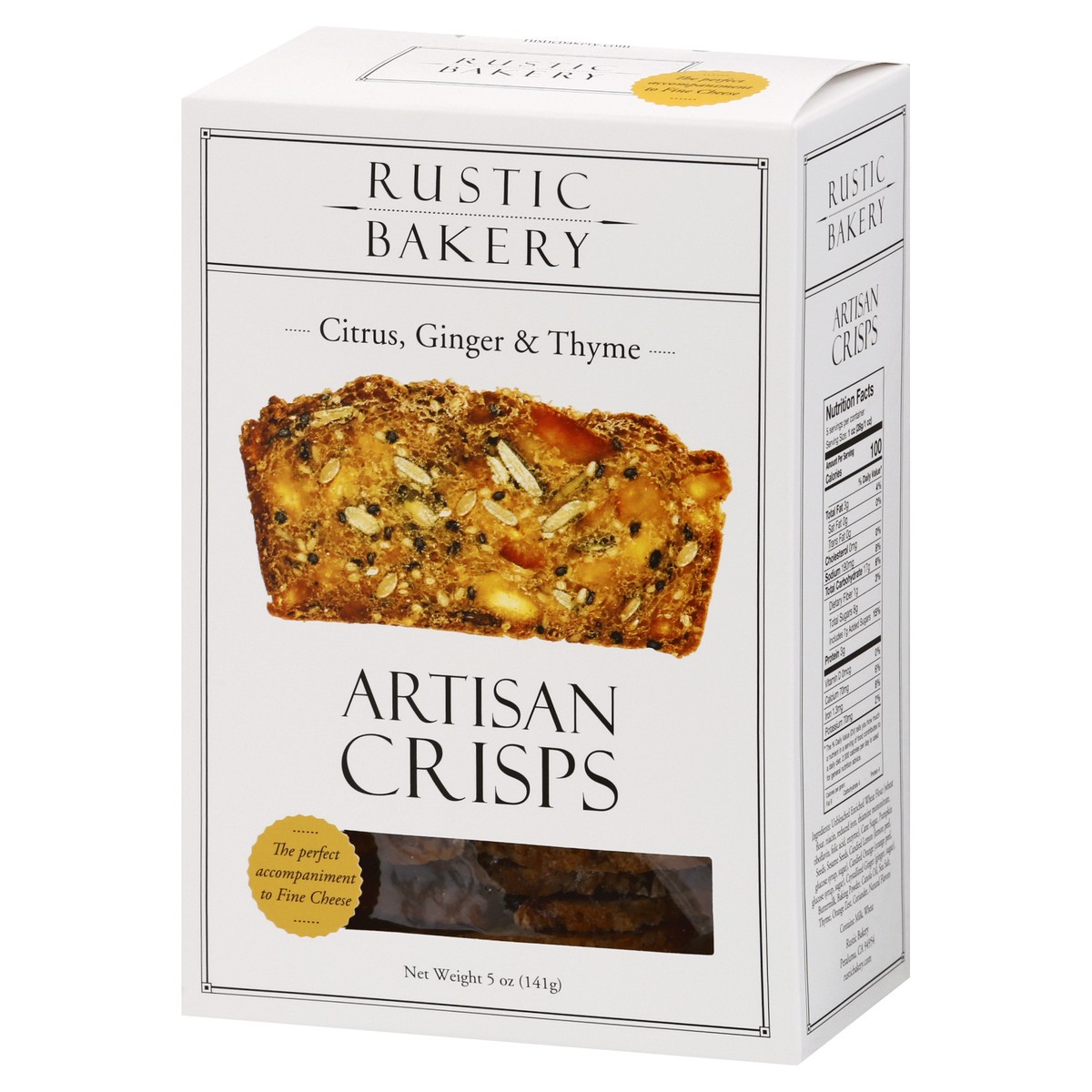 slide 3 of 9, Rustic Bakery Citrus, Ginger & Thyme Artisan Crisps 5 oz, 5 oz